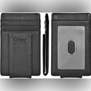 kinzd Money Clip, Front Pocket Wallet, Leather RFID Blocking thin Wallet